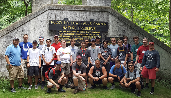 Scroll 2017 Students Hiking at Turkey Run State Park